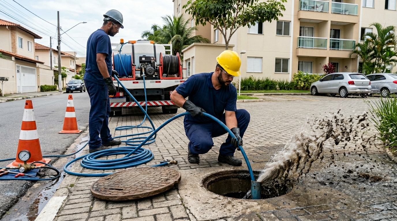 Desobstrução com Alta Pressão em Florianópolis‑SC