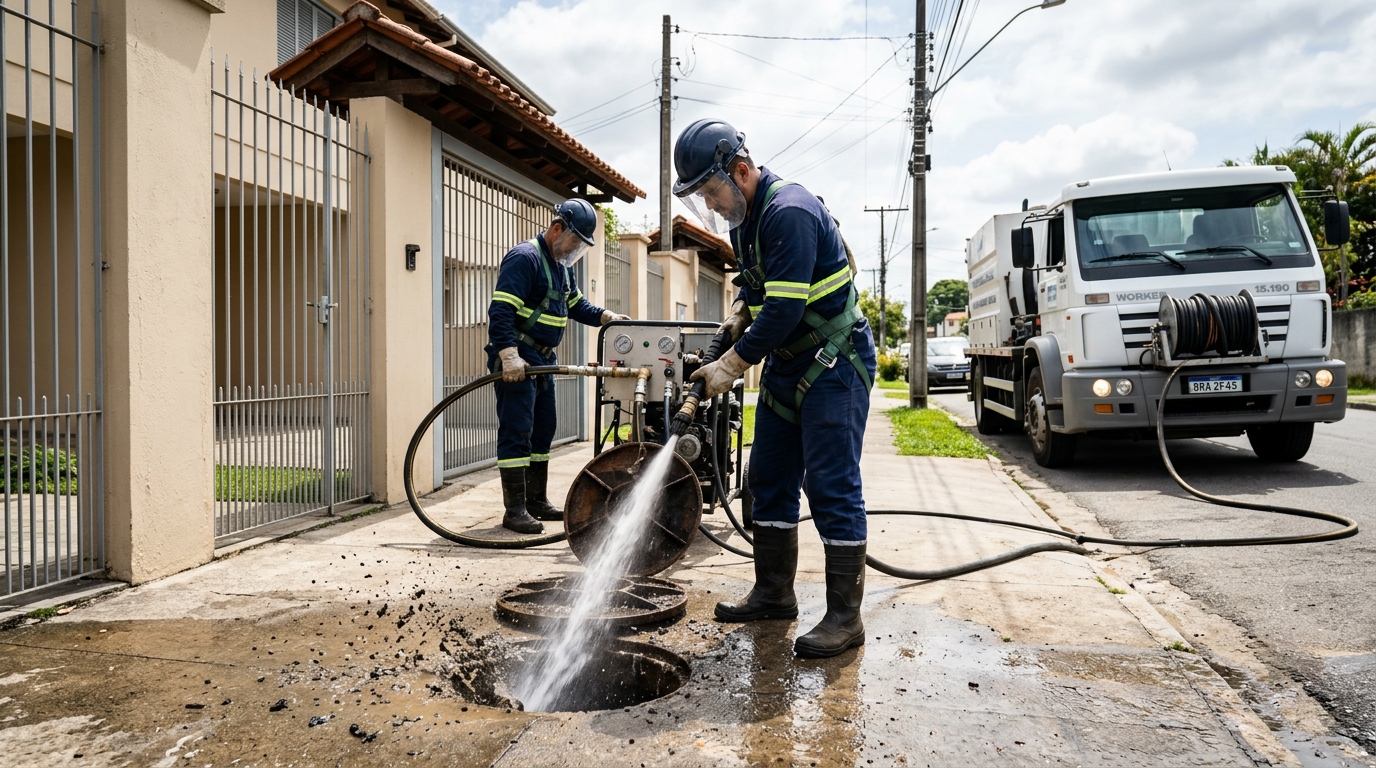 Limpeza de Tubulação com Hidrojato em Florianópolis‑SC